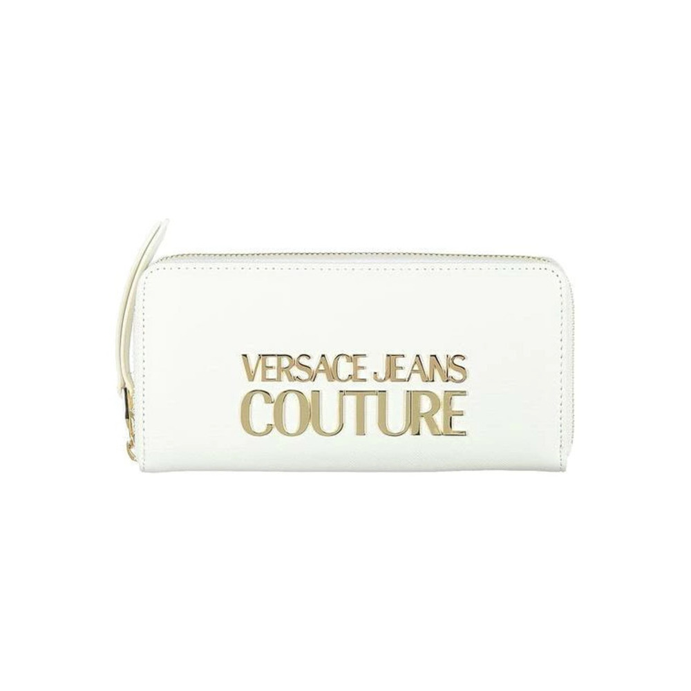 Versace Leather Wallet JEANS COUTURE White